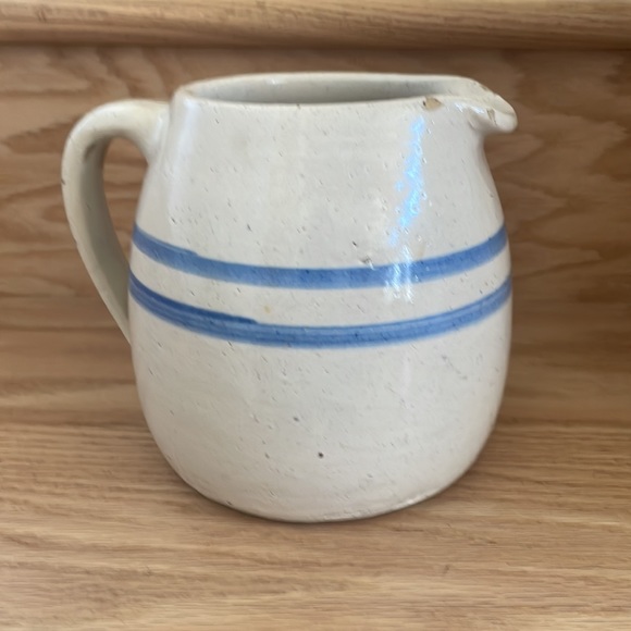 Bone Inlay Rice Pitcher Primitive Vintage | Accents | Vintage Farmhouse Primitive Stoneware Ceramic ...